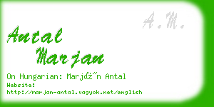 antal marjan business card